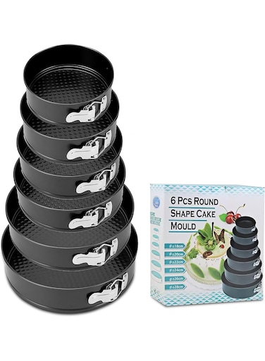 Set Cake Pan, Cake Pan with 6 Different Size (7,8,9,10,11,12 inch), Cake Molds for Baking