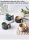 mini espresso cups 70ml with ceramic wooden handles (white and black), gradient glaze tea cups,turkish coffee, latte and cappuccino mugs, Japanese-style porcelain mini coffee cups with wooden handles, small ceramic tea cups.