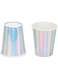 Sorandy 20 Packs Shiny Paper Cups, Rainbow Silver Party Cups, Disposable Paper Hot Coffee and Tea Cup, Cold Beverage Cups for Party Supplies, Picnic, Home Kitchens Birthday Wedding (Silver)