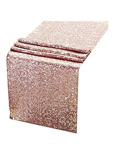 30 X 180cm Sequin Table Runner Shiny Rose Gold Colour Luxury Style Embroider Sequin Table Runner For Wedding Hotel Dinner Party For Wedding Birthday Baby Shower