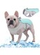 Kuoser Dog Cooling Vest, Evaporative Cooling Coat for Dogs, Breathable Pet Cooling Jacket, Safety Reflective Puppy Ice-Cooling Harness Coat, Sun-Proof Dogs Cooler Vest for Activity, Blue
