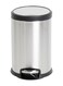 Stainless Steel Trash Bins, Recycle Bins, Round Step Waste Bin with Soft Close Lid, Durable Cantilever Foot Pedal Mechanism Steel Step Trash Can Wastebasket, Garbage Container Bin (12 Liters)