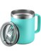 Coffee Mug, 12 Oz Stainless Steel Insulated Coffee Mug with Handle, Double Wall Vacuum Travel Mug, Tumbler Cup with Sliding Lid, for Hot and Cold Drinks Tea (Mint Green)