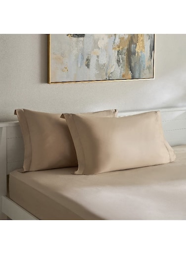 Box Opulent Luxe 2-Pieces Solid Cotton Pillowcase Set 50 x 75 cm
