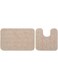 Eminence Home Barfi 2-Piece Bathmat Set 50x80cm+50x50cm - Beige, Highly water absorbancy and faster drying, durable and suitable for high traffic, for bathroom, kitchen, living area and kids room.
