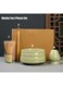 4 Piece Matcha Tea Set Matcha Whisk Kit Matcha Ceramic Bowl Matcha Whisk, Whisk Holder Traditional Scoop Perfect Set to a Traditional of Matcha Tool