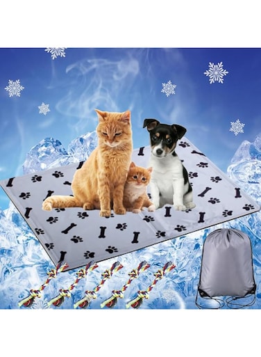 VHYUAH Dog Cooling Mat,Cooling Mat for Dogs and Cat,Washable Cooling Dog Bed,Waterproof Pet Gel Self Cooling Pad for Home, Kennel and Travel,50X60CM