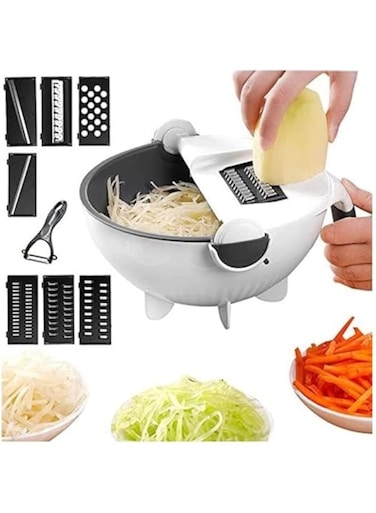 Dubai Gallery 9 In 1 Multifunctional Cutter Vegetable Tool White 24 X 24 X 12Cm