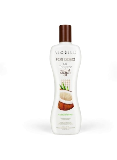 BioSilk for Dogs Silk Therapy Conditioner with Natural Coconut Oil   Coconut Oil Dog Conditioner from BioSilk for Dogs Pet Conditioner for Dogs