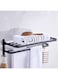 U HOOME Towel Racks for Bathroom, Foldable Towel Rack Bathroom Storage Shelf, no drilling Adhesive Towel Bar Shower Caddy Bathroom Organizer