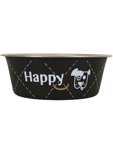 Zolux Happy Stainless Steel Dog Bowls - Black 1.5L