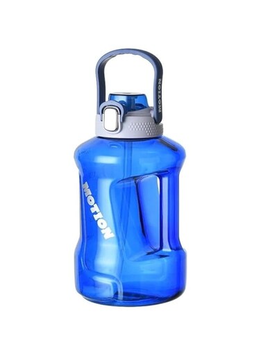 Lesole&trade; 2.2L BPA Free Water Bottle with Handle &amp; Straw Leak Proof Large Capacity Water Bottle for Daily Sports Water Bottle for Gym and Outdoor Activities, Portable Water Gallon (Blue)