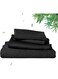 Home 4 Piece 100% Rayon Derived from Bamboo Cooling Queen Size Bedding Sheet Set, Luxury Silky Soft Breathable for Hot Sleeper, Includes 1 Fitted Sheet (150cm x 200cm) with 40 cm deep pocket,1 Flat Sheet (230cm x 260cm) and 2 Standard Pillowcases (50cm x 75cm), Black