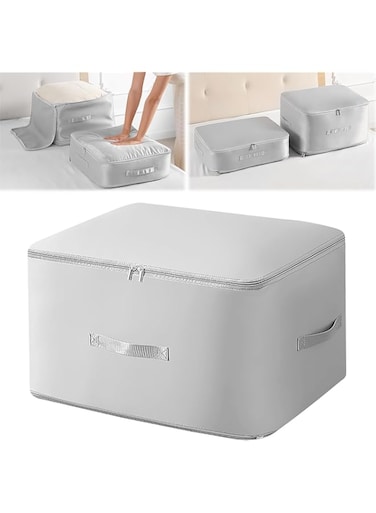 U-HOOME Space Saving Self Compression Organizer,2024 New Compression Duvet Storage Bag Large Capacity,Self Compression Moving Organizer Bags Moving Bags for Comforters,Clothes,Blankets (Grey, XL)