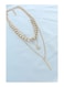 Steel Gold Color Multiple Chain Necklace