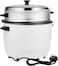 Sharp 900W 2.8L(15 Cups) 2-in-1 Non-Stick Rice Cooker &amp; Food Steamer with Keep Warm Function, White - KS-H288S-W3