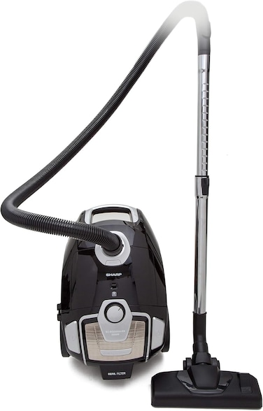 Sharp 2200W Bagged Vacuum Cleaner With ExhaUSt Hepa Filter, Black, Ec-Bg2205A-Bz