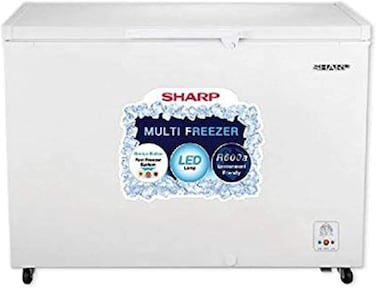 Sharp 320 Liters Large Free Standing Chest Freezer with Built in condenser, White, SCF-K320X-WH3 with 1 Year Brand warranty