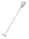 Professional Grade Stainless Steel Mixing Spoon with Flat End, 30cm - Silver