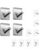VIXEL 12pcs Pack of Self Adhesive Stainless Steel Heavy Duty Wall Hooks for Hanging Towels, Robes, Hats, Bags, Keys, and Other Items (Style3)