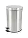 Yanek Stainless Steel Pedal Bin 5L - Compact Trash Can with Foot Pedal for Bathroom, Kitchen, Office, and Home Use - Durable, perfect for small trash items