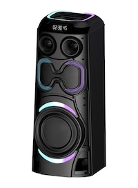 JVC Portable Party Speaker with LED Lights And Wireless Mic, XS-N6112PB, Black