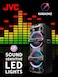 JVC Portable Bluetooth Party Speaker with 2000W PMPO Output, 6-Hour Battery Backup, Sound-Sensitive LED Lights, and Portable Microphone - XS-N6113PB