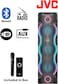 JVC Portable Bluetooth Party Speaker with 2000W PMPO Output, 6-Hour Battery Backup, Sound-Sensitive LED Lights, and Portable Microphone - XS-N6123PB