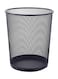 Trash Can Circular Mesh Bin Waste Paper Basket Trash can Circular Metal Mesh Waste Paper Bin Lightweight Black