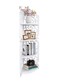 Greensen White Corner Shelf with 4 Shelves - Carved Hollow Design for Living Room and Bathroom
