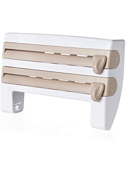 zhanglie Cling Film Paper Towel Rack, Household Kitchen Multifunctional Towel and Paper Towel Storage Rack, Wall-Mounted Storage Rack
