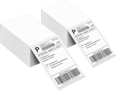 Nelko Genuine 4x6 Direct Thermal Shipping Label 1000 Labels/2 Stacks, Nelko 4x6 Thermal Labels Compatible with Nelko PL70E thermal label printer, Perforated and Strong Adhesive, Commercial Grade
