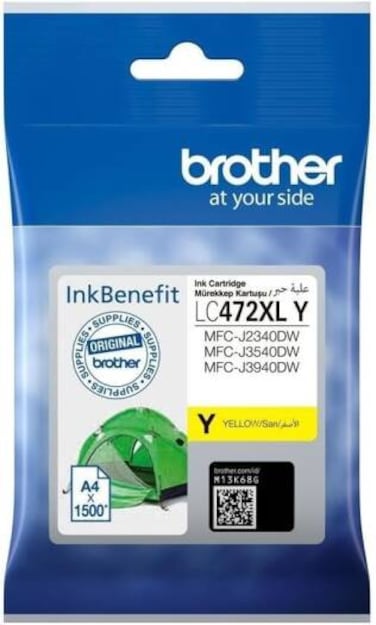 Brother Genuine LC-472XL High yield Yellow Ink Cartridge ~1500 Pages