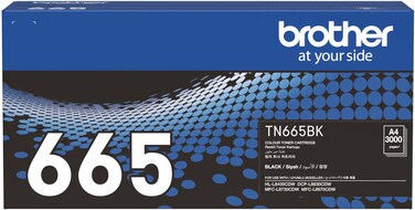 Brother TN665BK Genuine Black Standard Yield Toner Cartridge, 3,000 Pages Yield