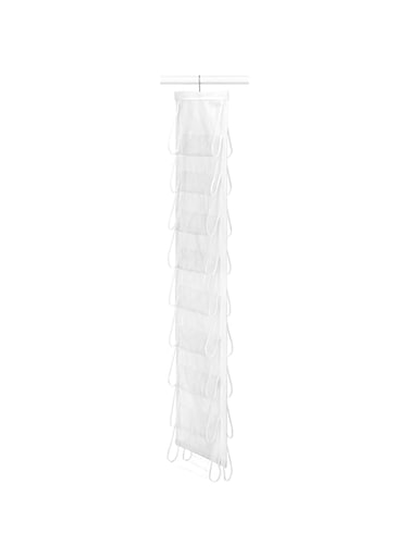 Whitmor White Hanging Shoe File, Clear