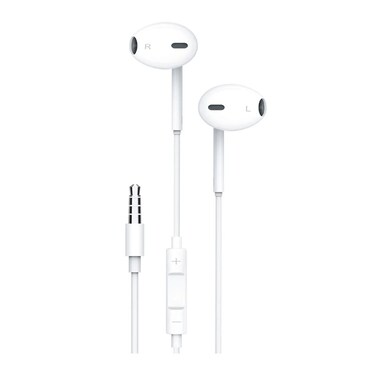Porodo Blue Stereo Earphones with 3.5mm AUX Connector, 1.2M Cable, Deep Bass, Comfortable Fit, Clear Sound
