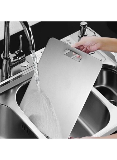 Titanium Cutting Board &acirc;&euro;&ldquo; 100% Pure Titanium &acirc;&euro;&ldquo; Preserves Original Flavor of Ingredients &acirc;&euro;&ldquo; Easy to Clean, Impurity-Free &acirc;&euro;&ldquo; 13.5 x 9 Inch &acirc;&euro;&ldquo; Healthy Kitchen Prep Surface