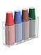 BOSSCASA Disposable Coffee Cup Dispenser with Handles, Countertop or Wall Mount Hot/Cold Drink Cup and Lid Holder - Bathroom/Kitchen/Office Acrylic Cup Lid Storage Organizer (4 Compartments, Clear)
