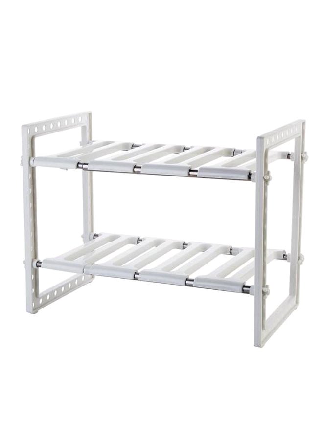 Buy Adjustable Stainless Steel Kitchen Rack White Online | Carrefour UAE