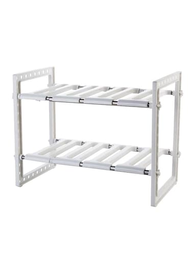 Adjustable Stainless Steel Kitchen Rack White