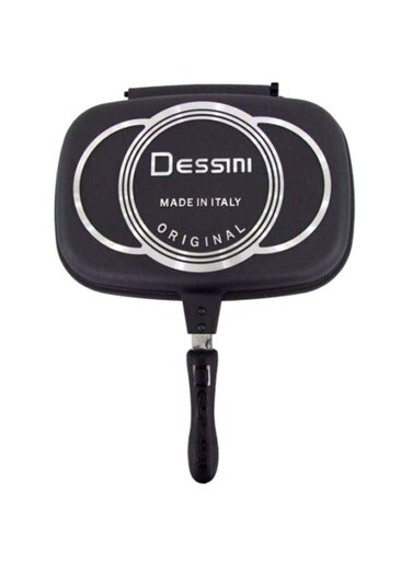 Double Sided Pressure Grill Pan Black Double Sidedcm