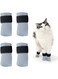 caichuxiye Cat Boots,paw Covers Anti-Scratch Cat Foot Covers for Cats Adjustable Mesh Cat Claw Protectors Non-Slip Breathablesuitable for Family Pet Cat Bathing and Nail Cutting (4 Pieces) (m, Grey)
