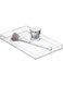 iDesign Bathroom Tray for Towels, Cosmetics and Accessories, The Clarity Collection &ndash; 8.68&rdquo; x 5.34&rdquo; x 0.95&rdquo;, Brushed Silver