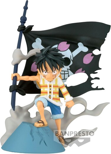 Banpresto Monkey D. Luffy One Piece World Collectable Log Stories Action Figure, 8 cm, Multi-Colour, Bp89295P