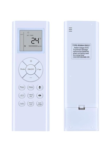WDZP RG66A1/BGEF Replace AC Remote Control fit for Midea Air Conditioner RG66B3/BGEF