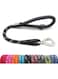 ZALER Short Dog Leash, 18 Inches Rope Traffic Leashes for Dogs, Reflective Dog Lead with O-Ring, Heavy Duty Leash for Large and Medium Dogs (18'' Black)