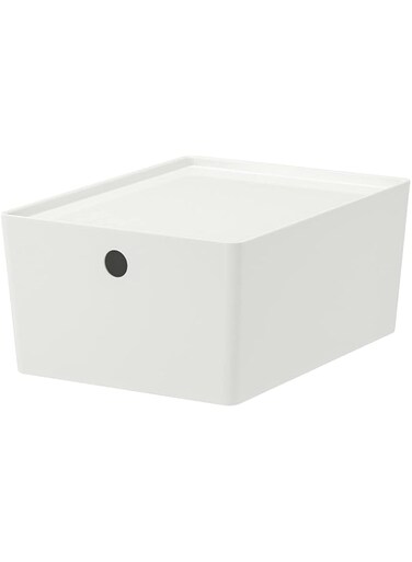 IKEA Kuggis Box with Lid White Size 10 &frac14;x13 &frac34;x6 602.802.05