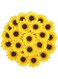 Ageomet 32pcs 8.9cm Artificial Sunflower Heads, 6 Layers of Petals, Fake Silk Sunflowers for DIY Wedding Party Home Decorations