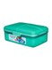 Sistema Slimline Quaddie Coloured Lunch Box 1.5L Green : Meal Prep - Leak-proof - Portable - Lunch Container - BPA-free Green