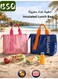 Beat the Heat! 2-Pack Insulated Lunch Bag Pink Blue, Waterproof for Desert Beach &amp; School Runs in Middle East